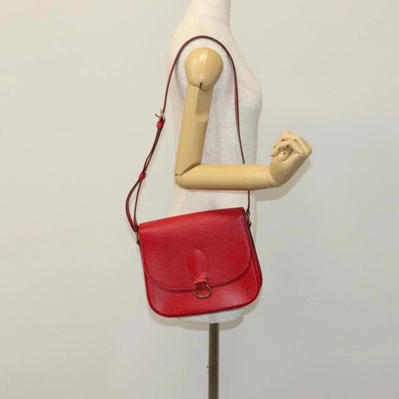 LOUIS VUITTON Epi Saint Cloud GM Shoulder Bag Red M52197 LV Auth 111225 - Picture 14 of 16